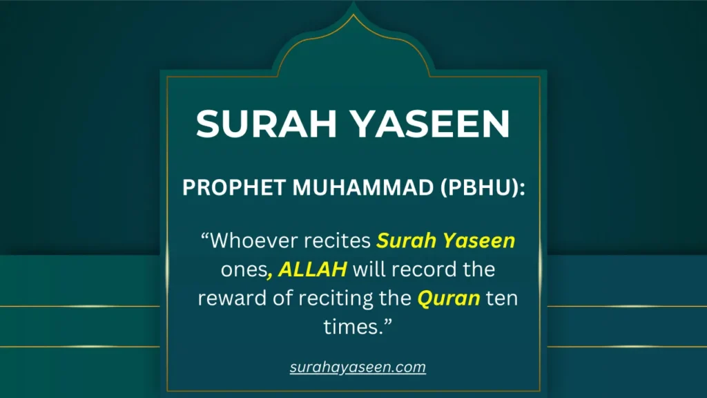 Wazaif of Surah Yasin