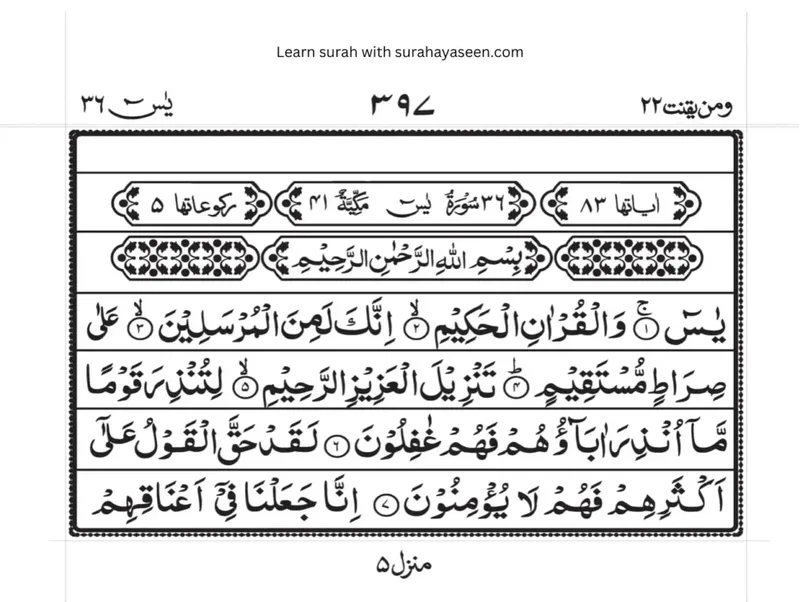 Surah Yaseen by Qari Abdul Basit