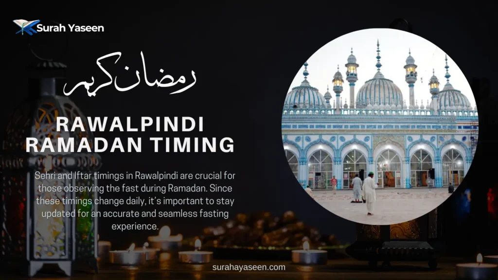 Rawalpindi Ramadan Timing