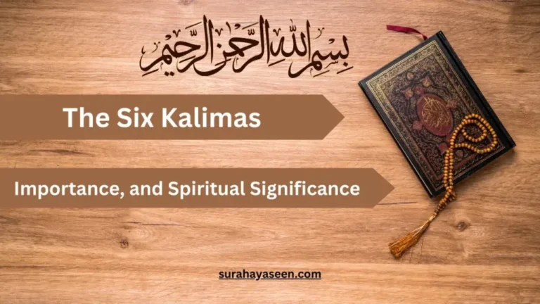 Feature image with Quran and tasbeeh showing importance of the Six Kalimas in Islam