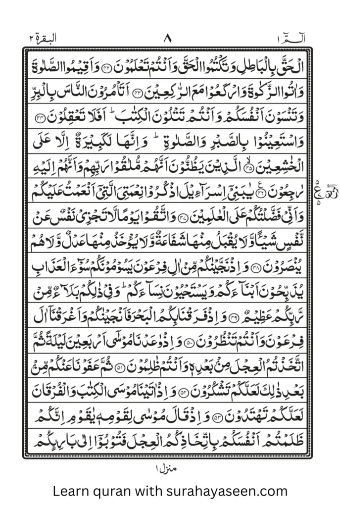 Quran Para 1 Page 6 – Holy Quran verse image with English meaning