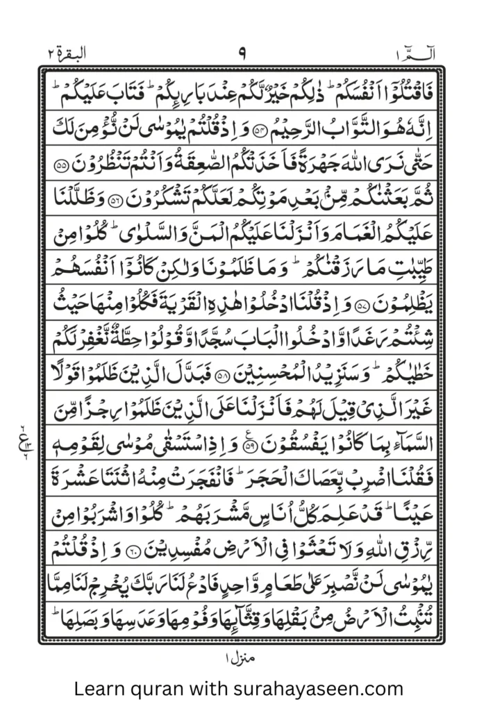 Quran Para 1 Page 7 – Read and learn Surah Al-Baqarah online