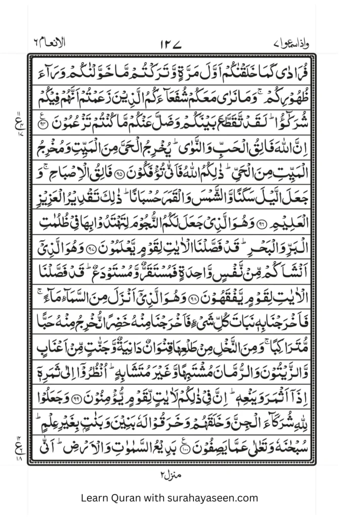 surah anam 12
