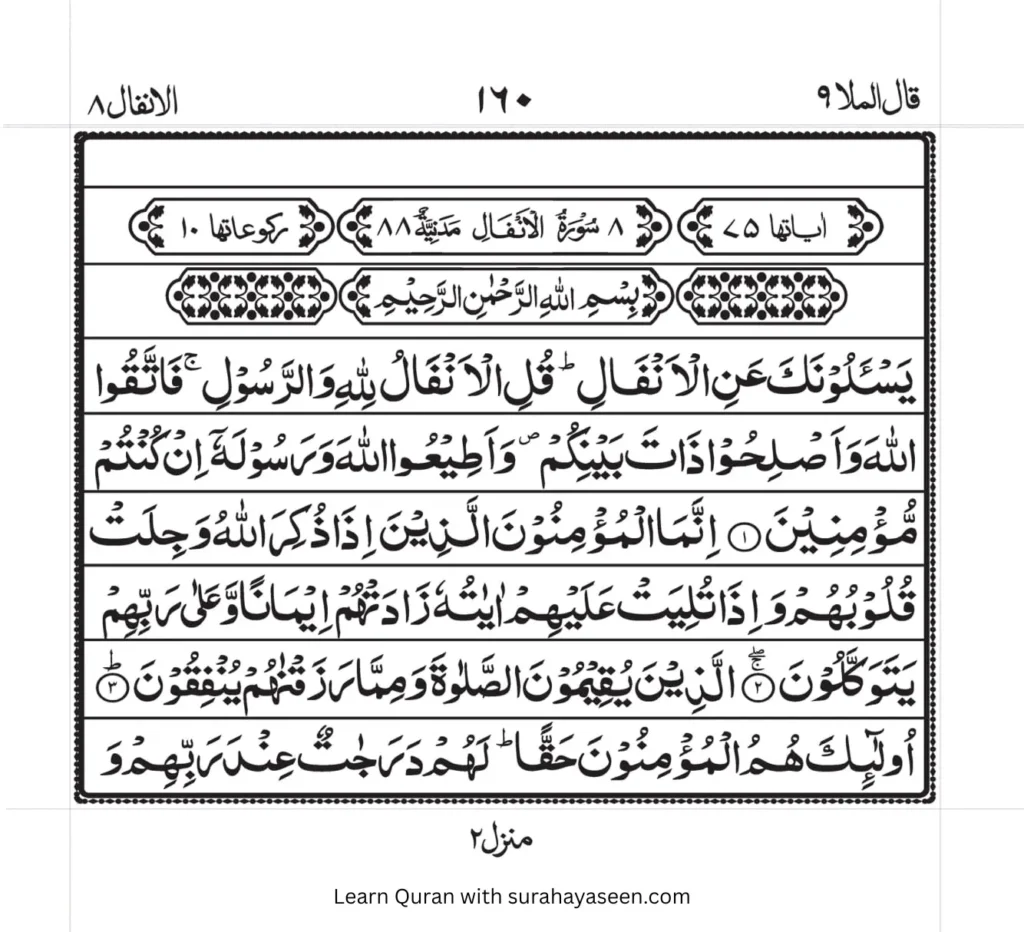 Surah Anfal 1
