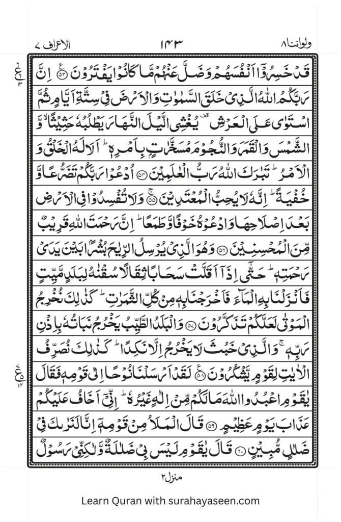Surah Araf 7